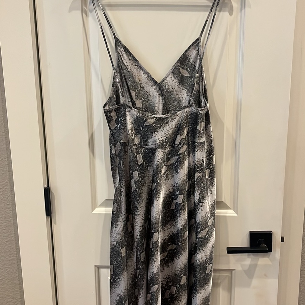 Animal Print (Snake like) Silk Slip or Dress Medium - Picture 4 of 7